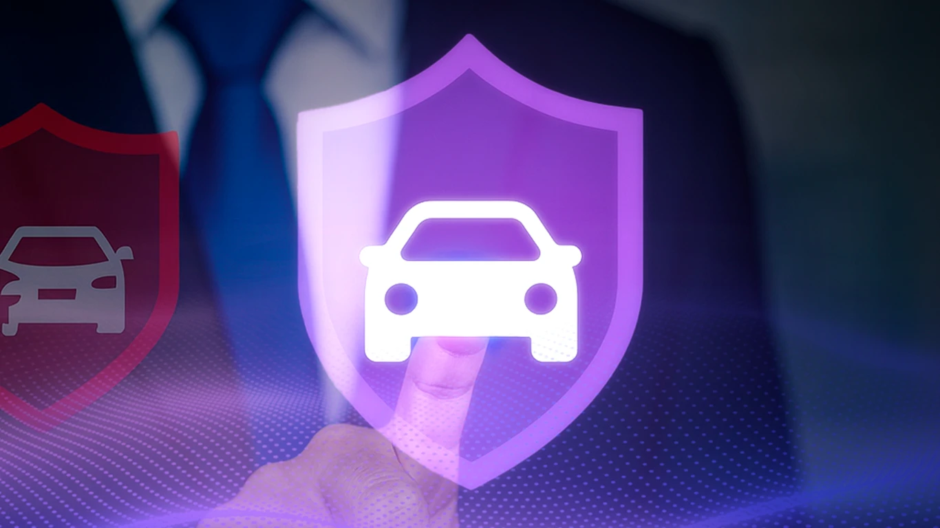 Ícone de proteção para veículos com toque em tela